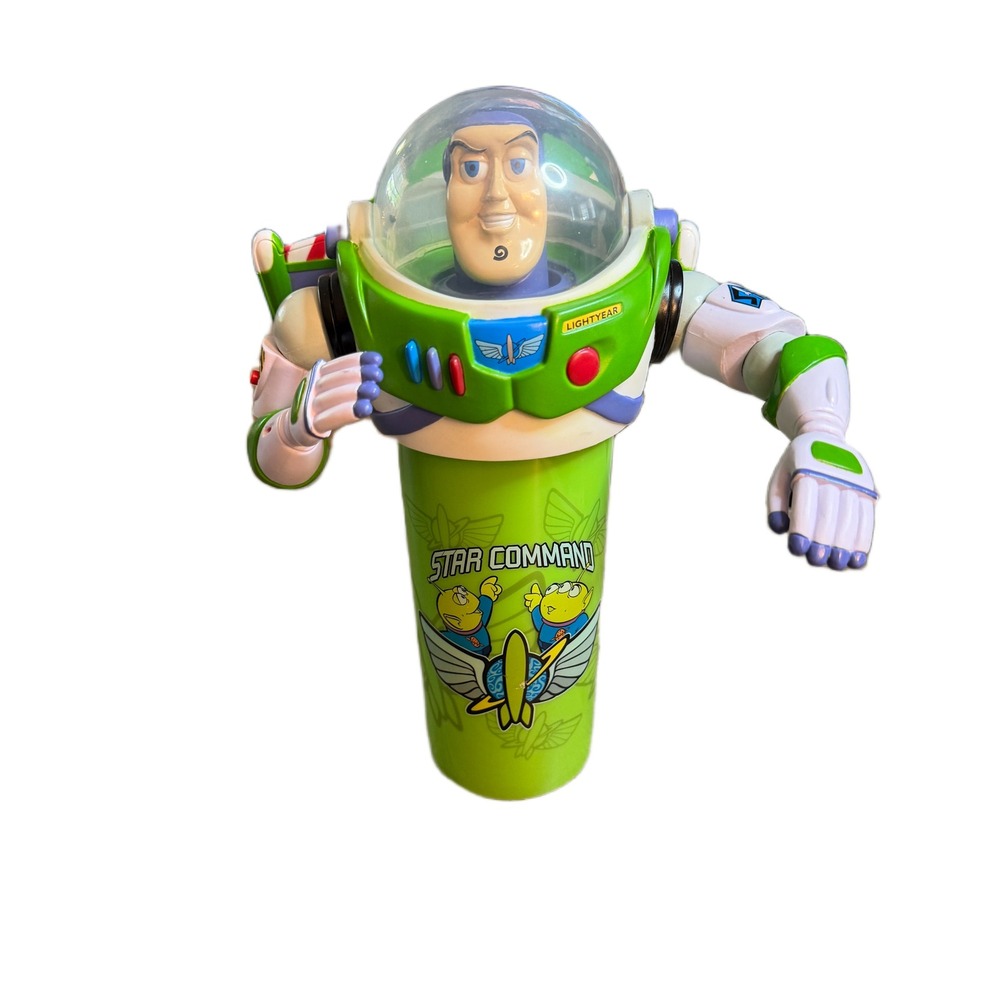 Disney Parks Toy Story Buzz Lightyear Star Command Sipper Cup Tumbler Figure
